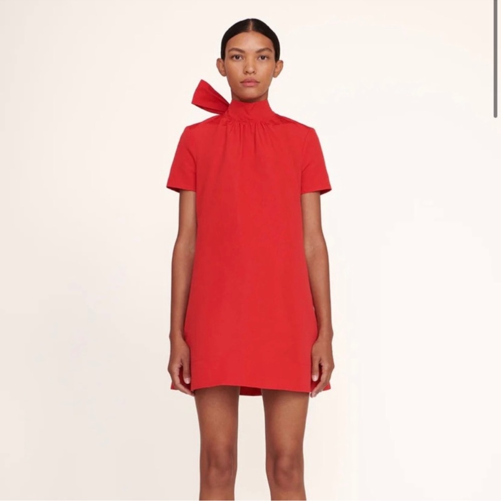 Staud Mini Ilana Dress in Poinsettia Red Size S